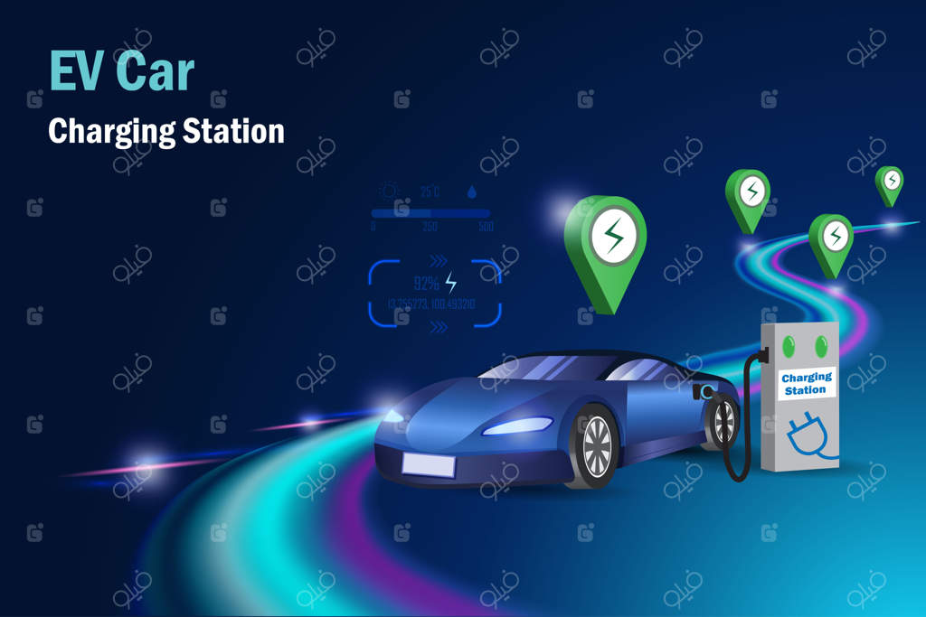 ماشین الکتریکی با ایستگاه شارژ در جاده‌های آینده: انرژی پایدار