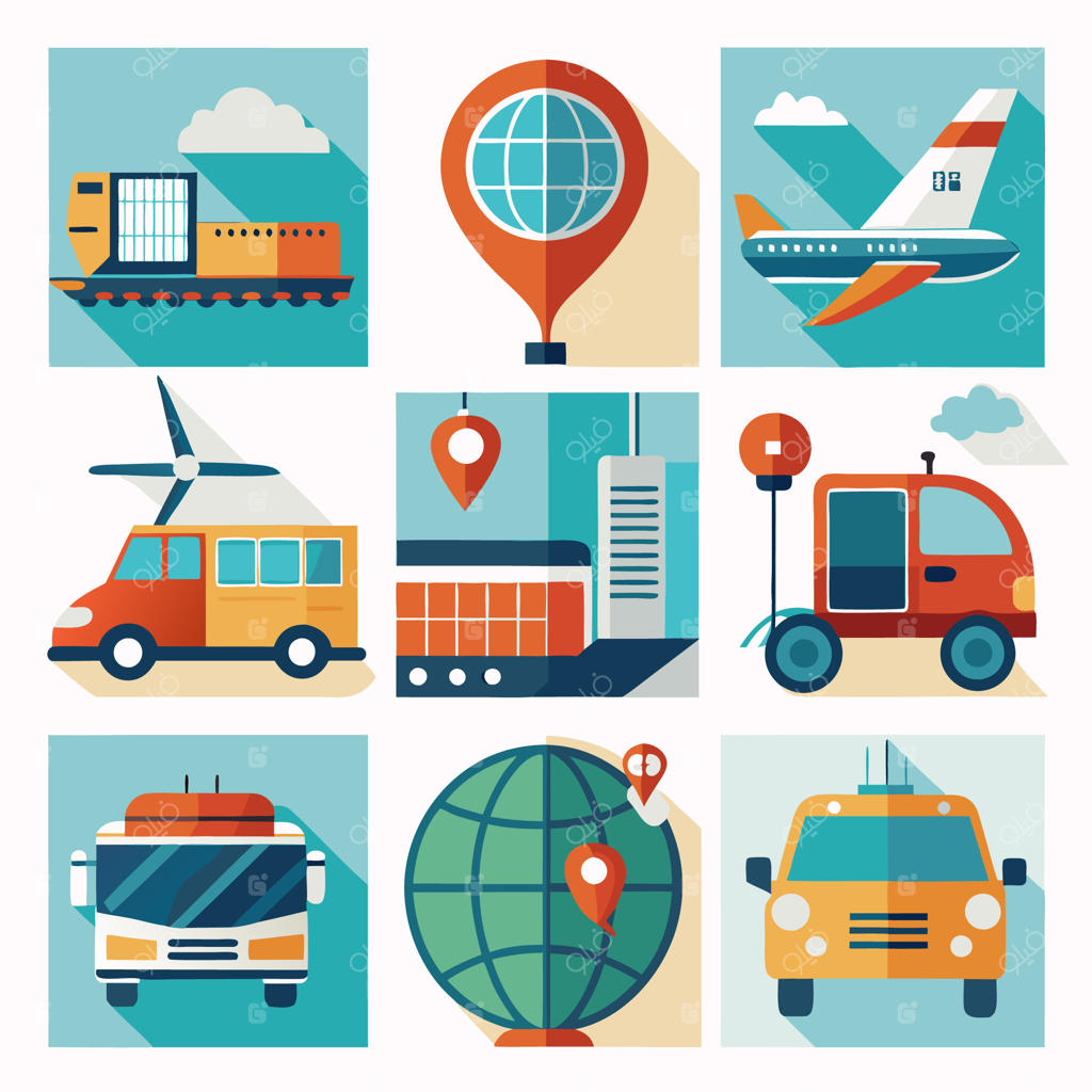 تصویرسازی کارتونی حمل و نقل