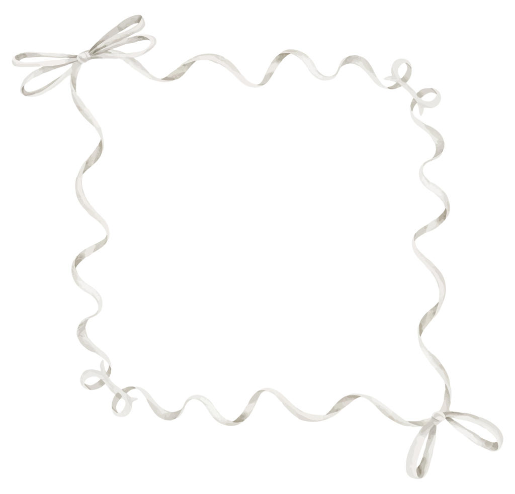 تصویرسازی آبرنگی با قاب روبان سفید و پاپیون‌ها. طراحی حاشیه با رنگ‌های ملایم برای اعلامیه‌های تولد، دعوت‌نامه‌های حمام نوزاد و کارت‌های تبریک عروسی.