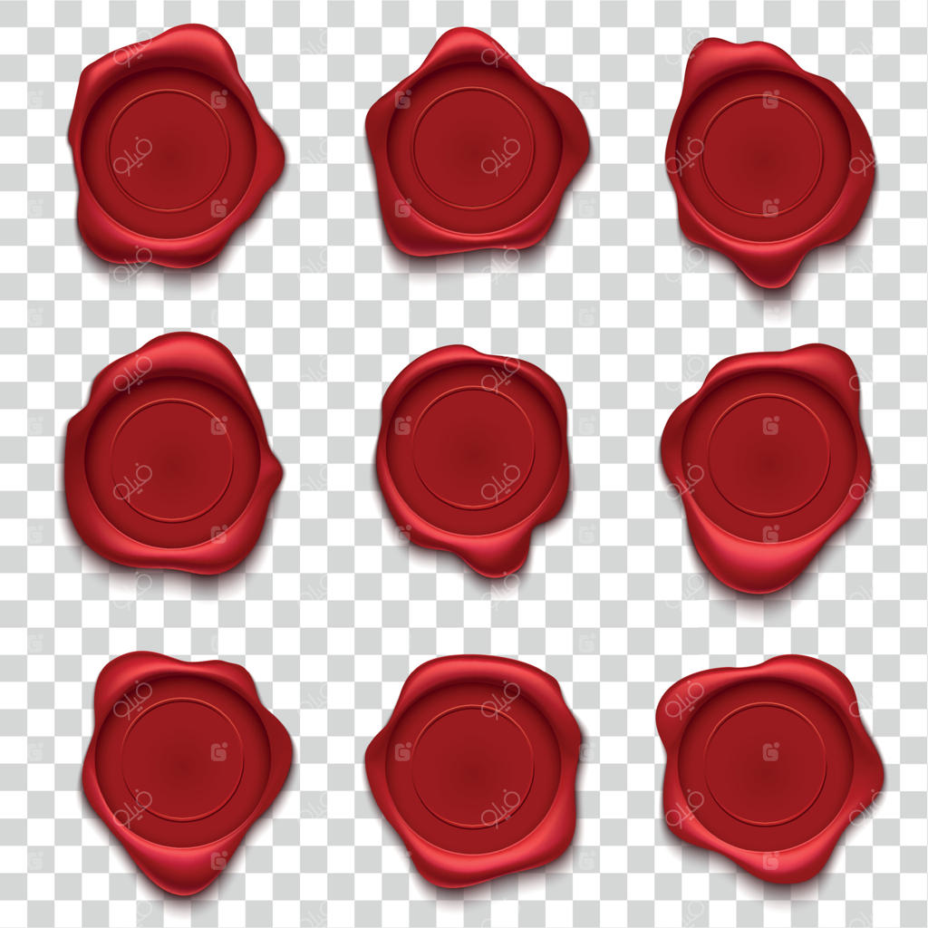 تمبرهای مومی: مجموعه‌ای از تمبرهای پستی قدیمی و مهرهای مومی پستی قرمز رنگ و مهر و موم پارافینی نامه‌ها