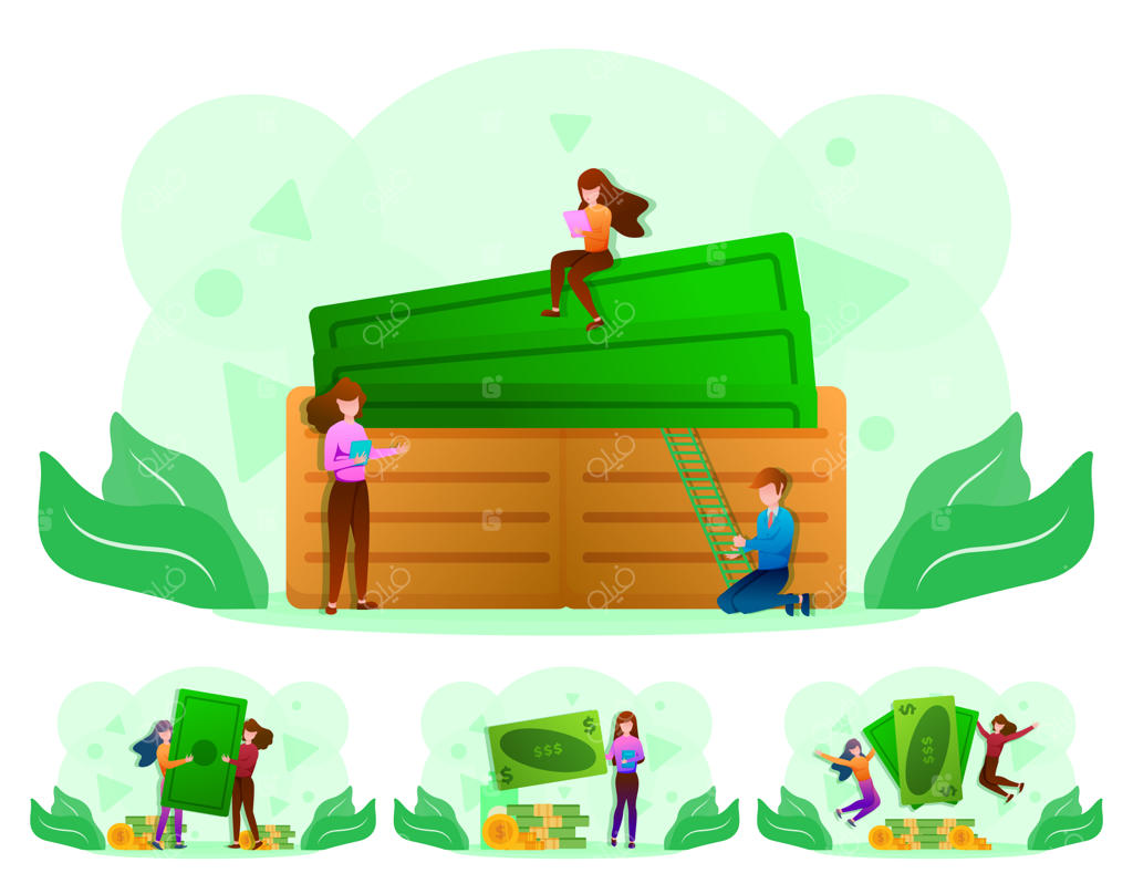 گروهی از افراد که پول برای پس‌انداز در کیف‌پول مدیریت می‌کنند