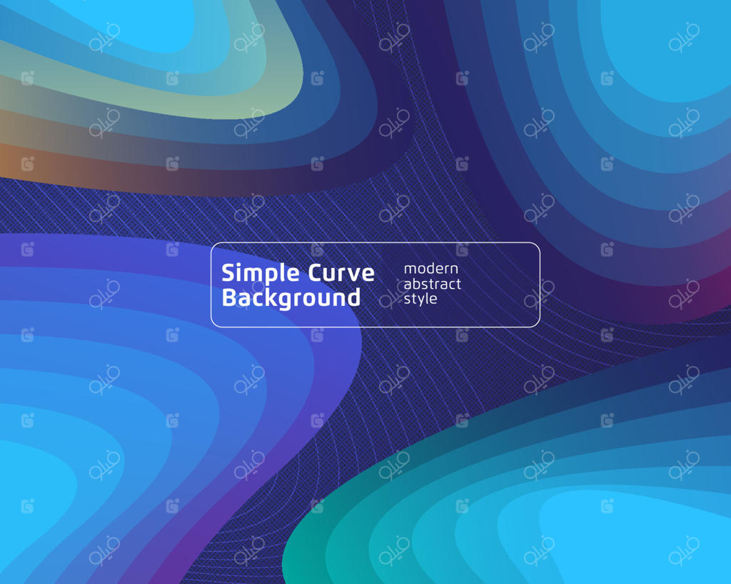 سبک پس‌زمینه آبی با منحنی ساده