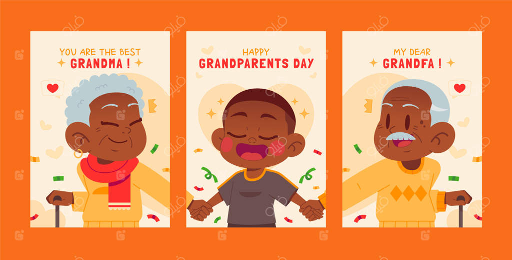 طرح کارت تبریک روز پدربزرگ و مادربزرگ