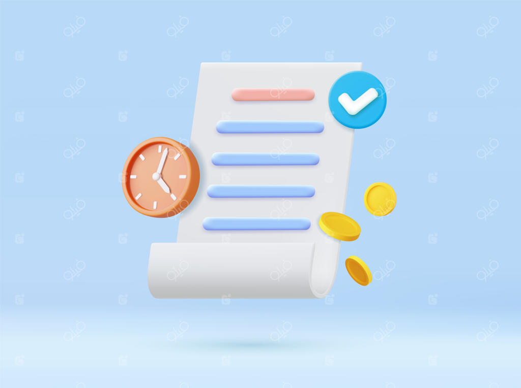 صورتحساب سه‌بعدی با زنگ هشدار ساعت