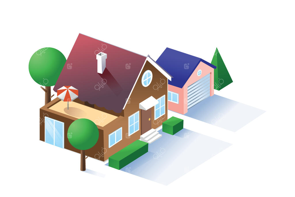 خانه‌ای در حومه شهر: کلبه‌ای دنج با باغچه و الحاقیه، مکانی ایده‌آل برای یک زندگی خانوادگی آرام دور از هیاهوی شهر.