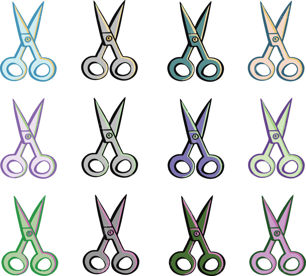 پس‌زمینه سلمانی یا آرایشگاه، پترن یکپارچه با قیچی‌های آرایشگری. تصویر با کیفیت بالا