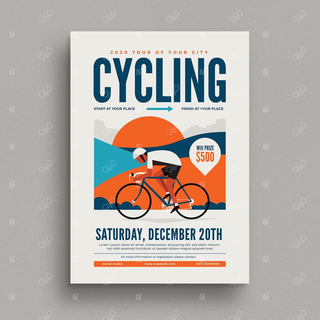 پوستر رویداد دوچرخه‌سواری