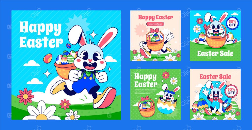 مجموعه پست‌های اینستاگرام برای جشن عید پاک