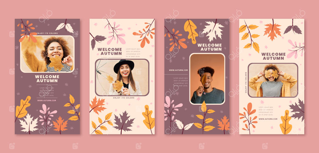 مجموعه استوری‌های اینستاگرام برای جشن پاییز