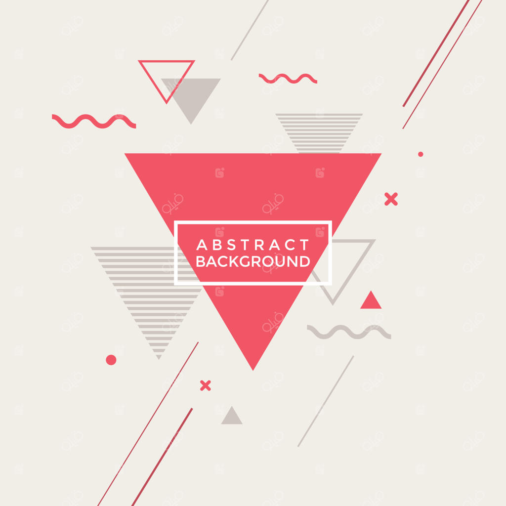 طراحی الگوی هندسی انتزاعی و پس‌زمینه. پس‌زمینه‌ای با الگوهای هندسی رنگارنگ.