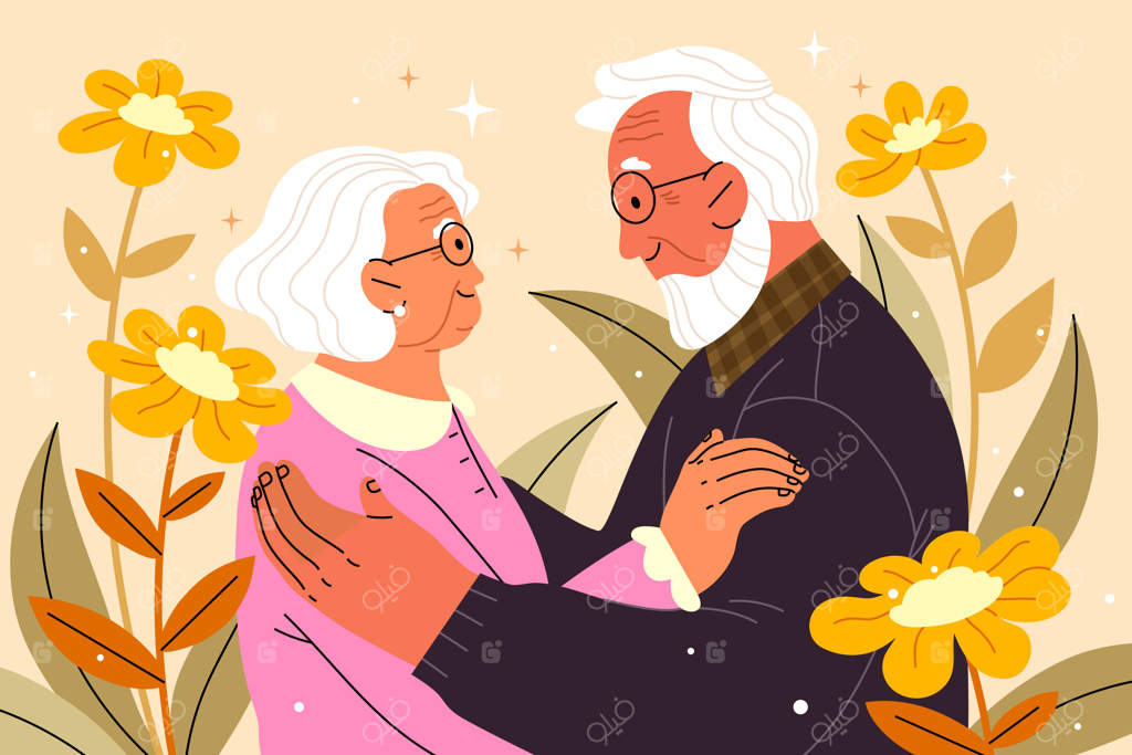 تصویرسازی مینیمال برای جشن روز پدربزرگ و مادربزرگ