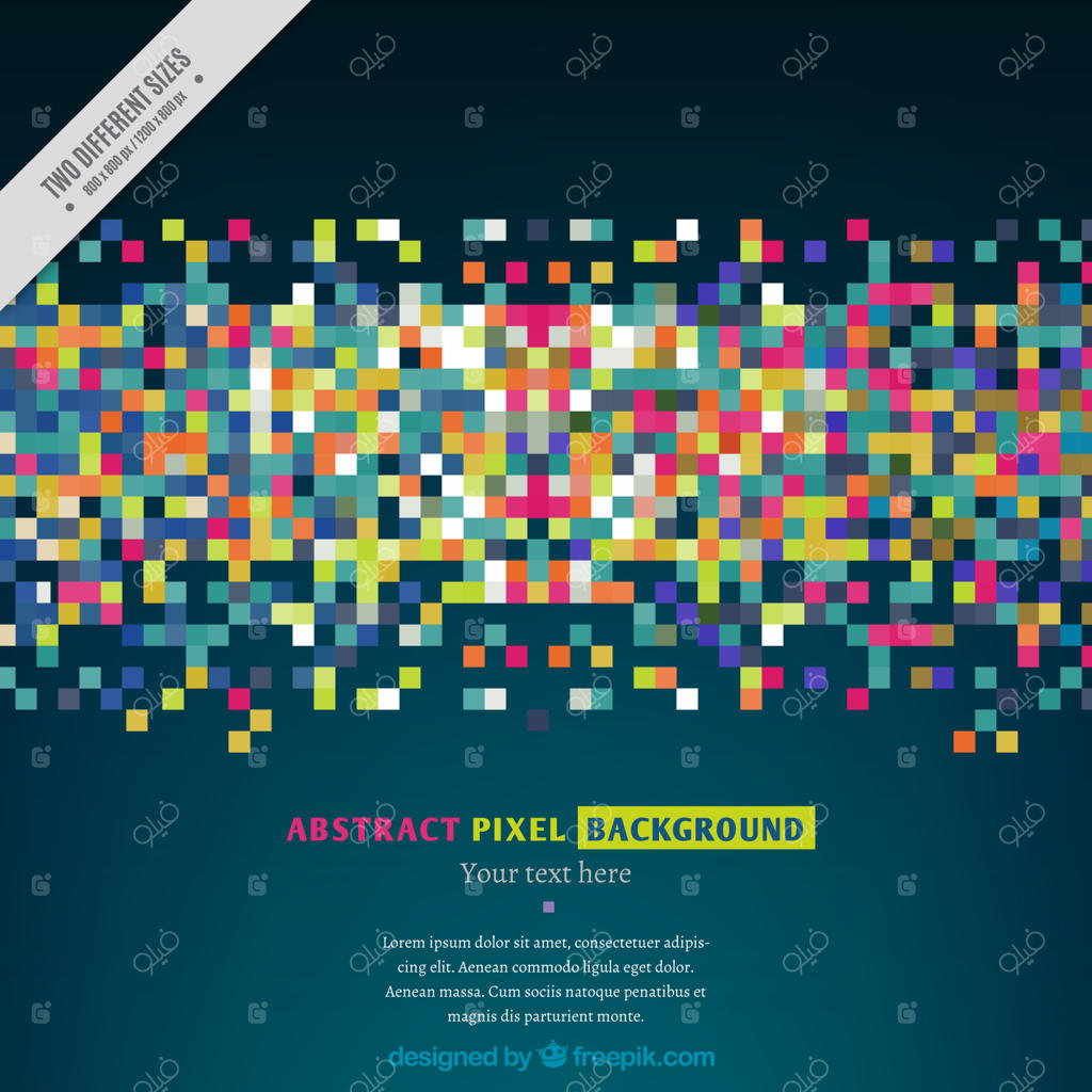 پس‌زمینه مدرن با پیکسل‌های رنگارنگ