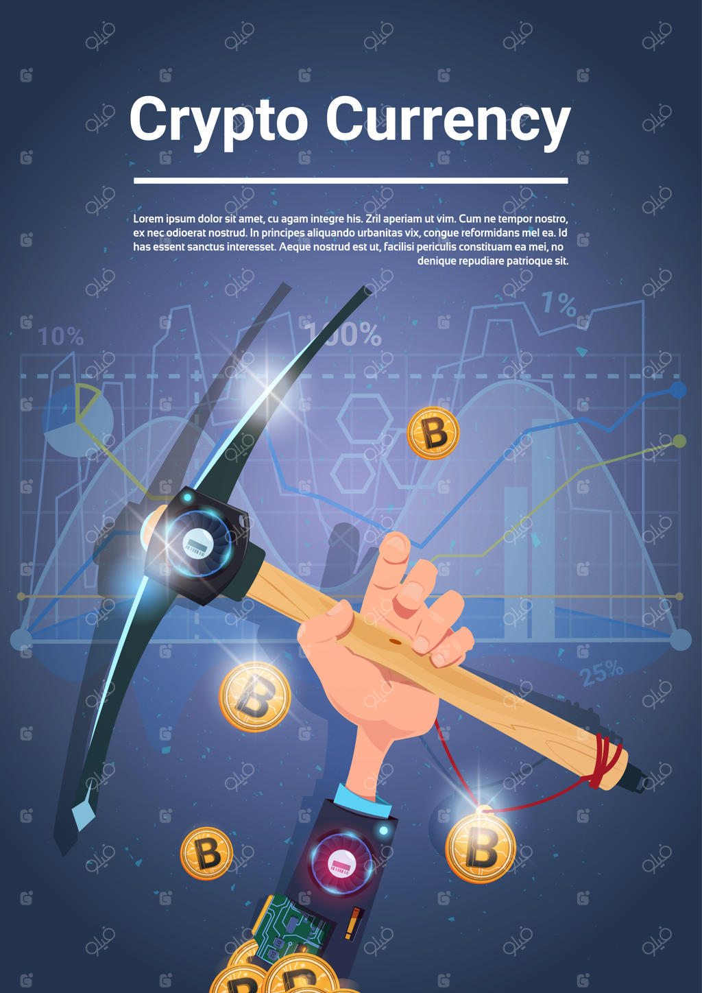 مفهوم ارز دیجیتال: استخراج بیت‌کوین با تبر مجازی