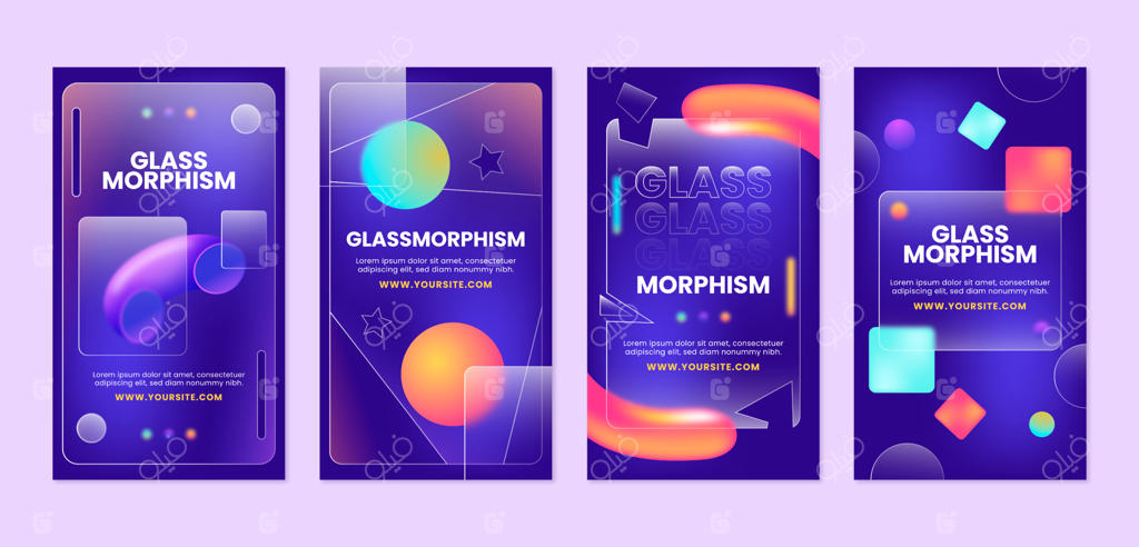 افکت شیشه‌ای گرادیان برای استوری‌های اینستاگرام