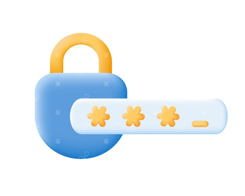 آیکون‌های سه‌بعدی کارت اعتباری، قفل و رمز عبور برای پرداخت امن آنلاین و محافظت از پین‌کد