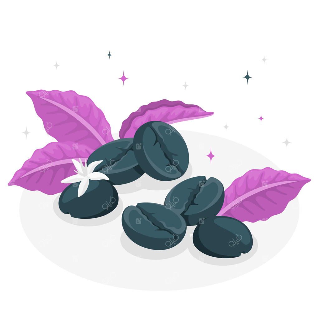 تصویر مفهومی دانه قهوه