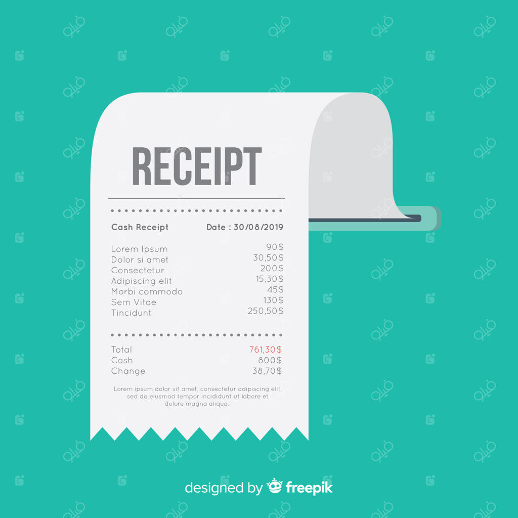 قالب رسید پرداخت با طراحی ساده