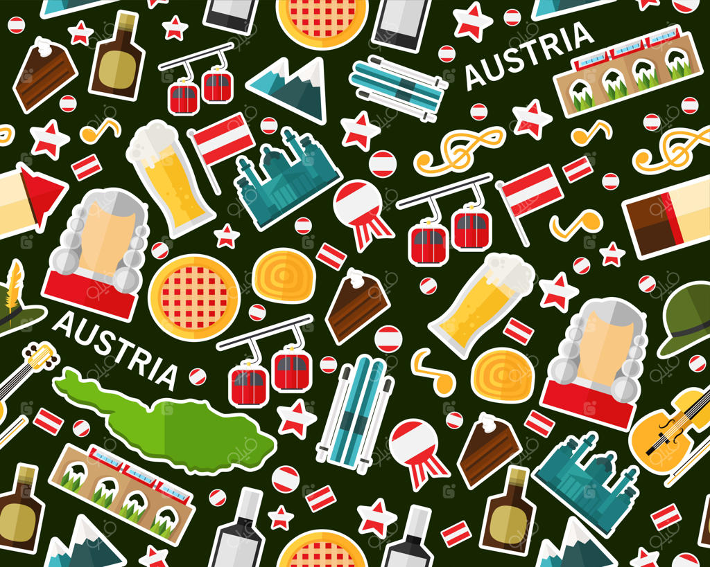 الگوی بافت بدون درز وکتور - اتریش