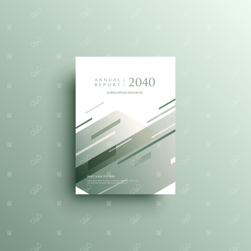 طرح جلد کتاب با پس‌زمینه هندسی، بروشور و قالب فلایر