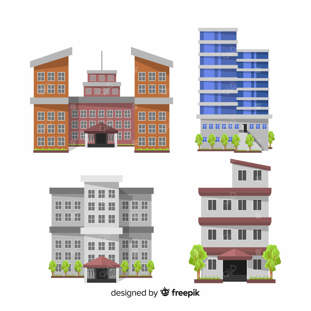 مجموعه ساختمان های اداری مدرن با طراحی تخت