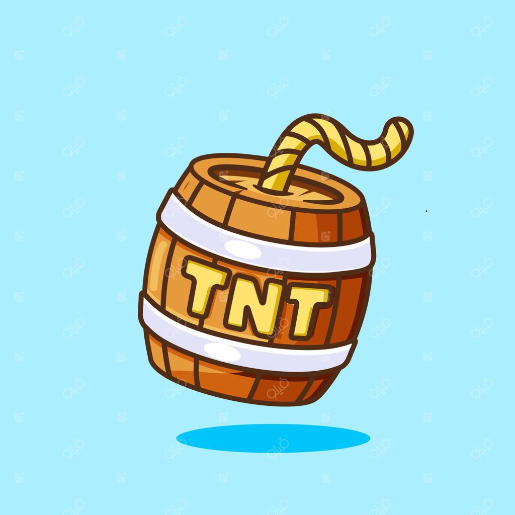 تصویر کارتونی بشکه دینامیت