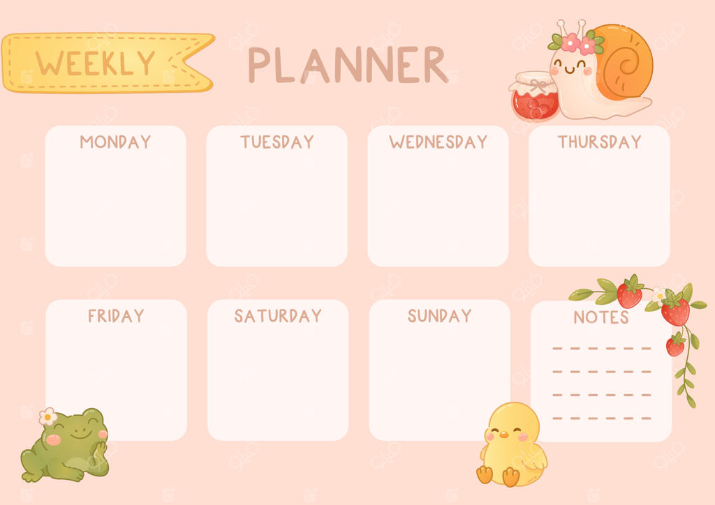 برنامه‌ریز هفتگی بامزه