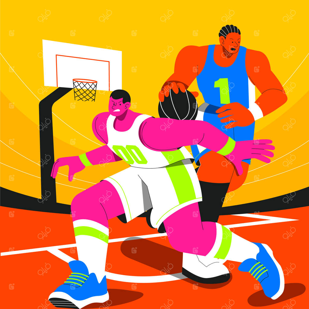 تصویرسازی ورزشکاران به صورت دستی