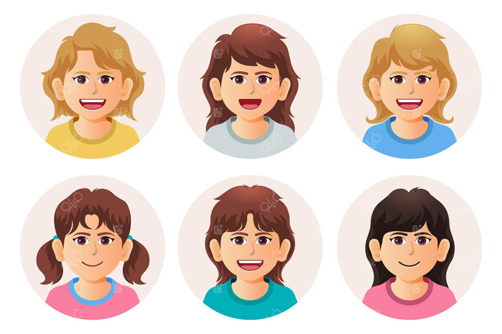 مجموعه آیکون‌های خلاقانه با گرادیان رنگی پروفایل