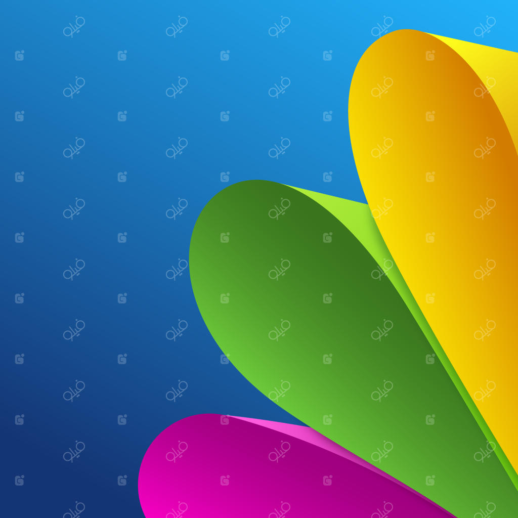 پس‌زمینه کاغذهای رنگی لوله‌شده