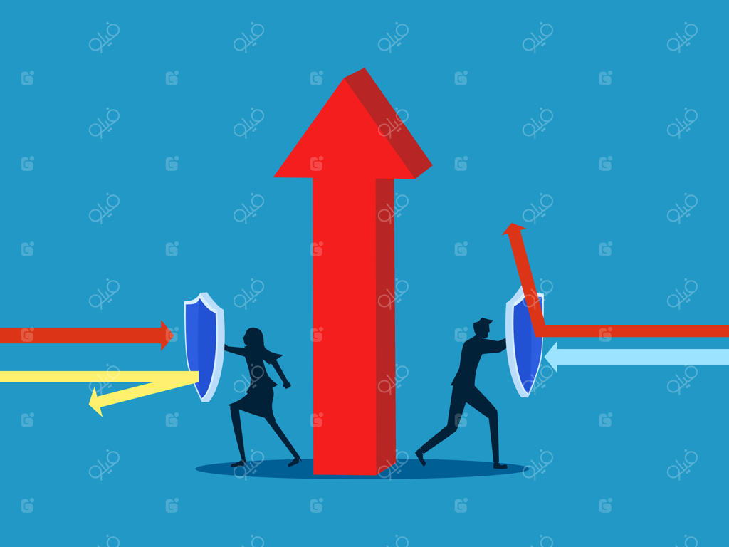 تاجران در مقابل یک فلش ایستاده‌اند