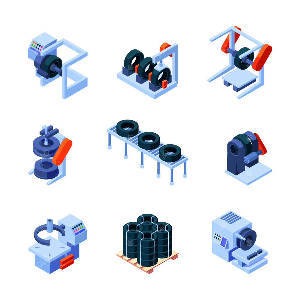 تولید تایر: فرآیندهای تکنسینی ایزومتریک در صنعت فولاد و فناوری تولید تایر، خدمات هوشمند و رنگارنگ وکتور