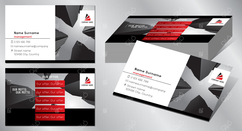 قالب کارت ویزیت هندسی