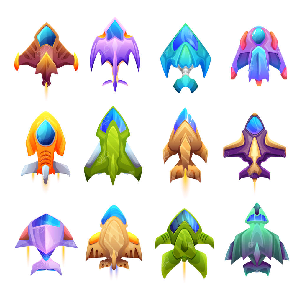 آیکون‌های فضاپیما و سفینه‌های فضایی کارتونی