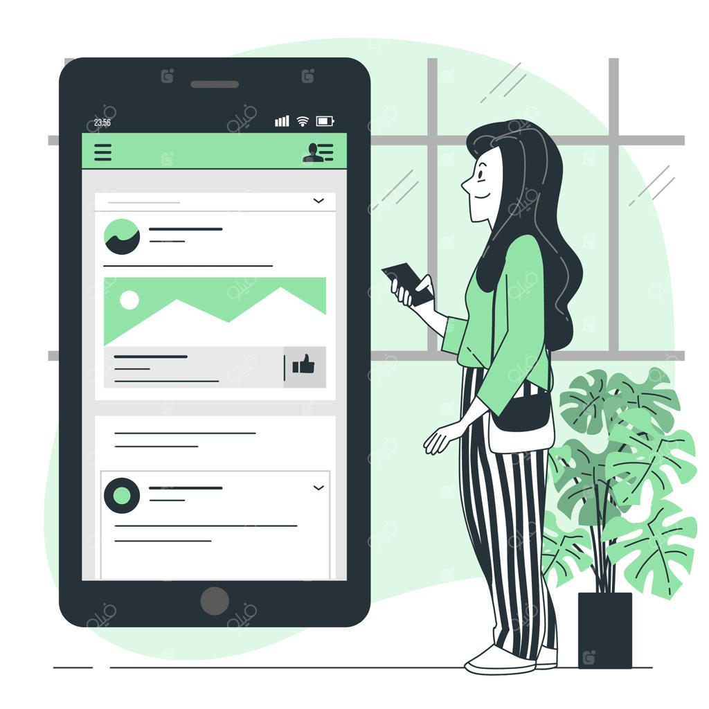 تصویر مفهومی از فید موبایل