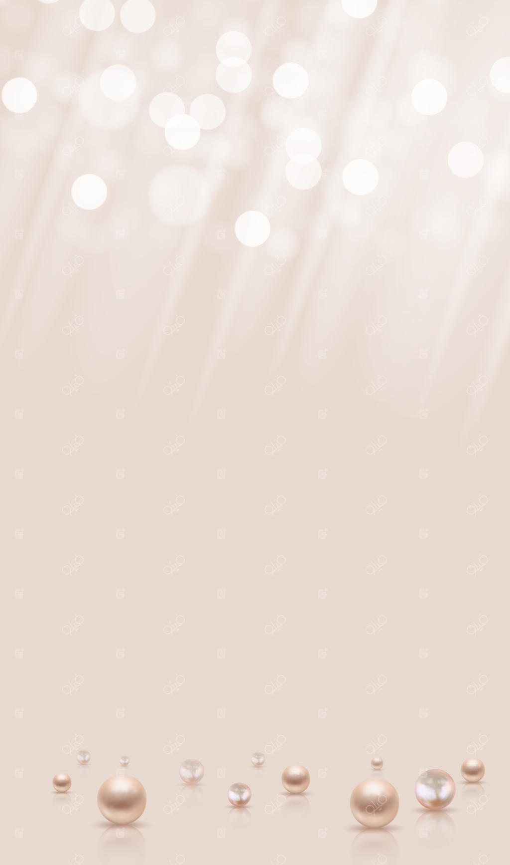 پس‌زمینه انتزاعی براق با مرواریدهای واقعی و نور