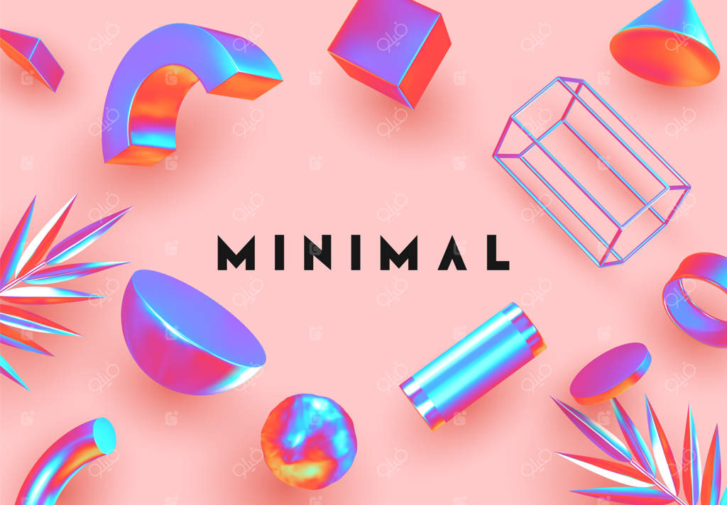 پس‌زمینه‌ی انتزاعی و مینیمال خلاقانه. ترکیب با اشیاء سه‌بعدی واقعی. پس‌زمینه با اشکال هندسی. بنر و پوستر مدرن. طراحی مد روز. رنگ‌های ملایم و گرادیان پاستلی. تصویرسازی وکتور