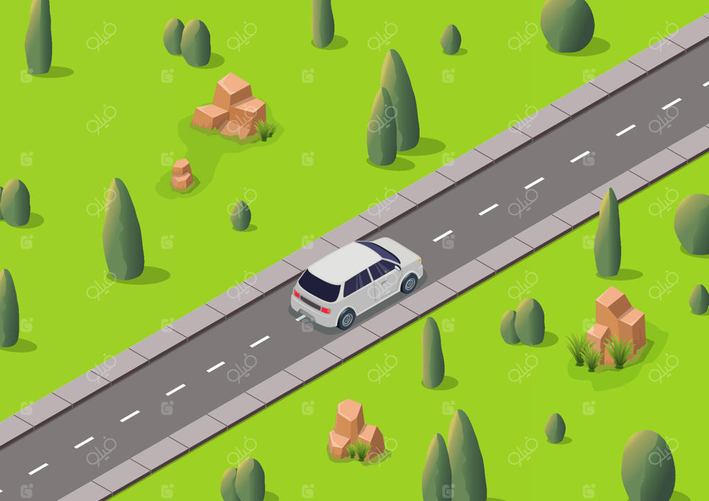 جاده‌ای ایزومتریک با خودرو