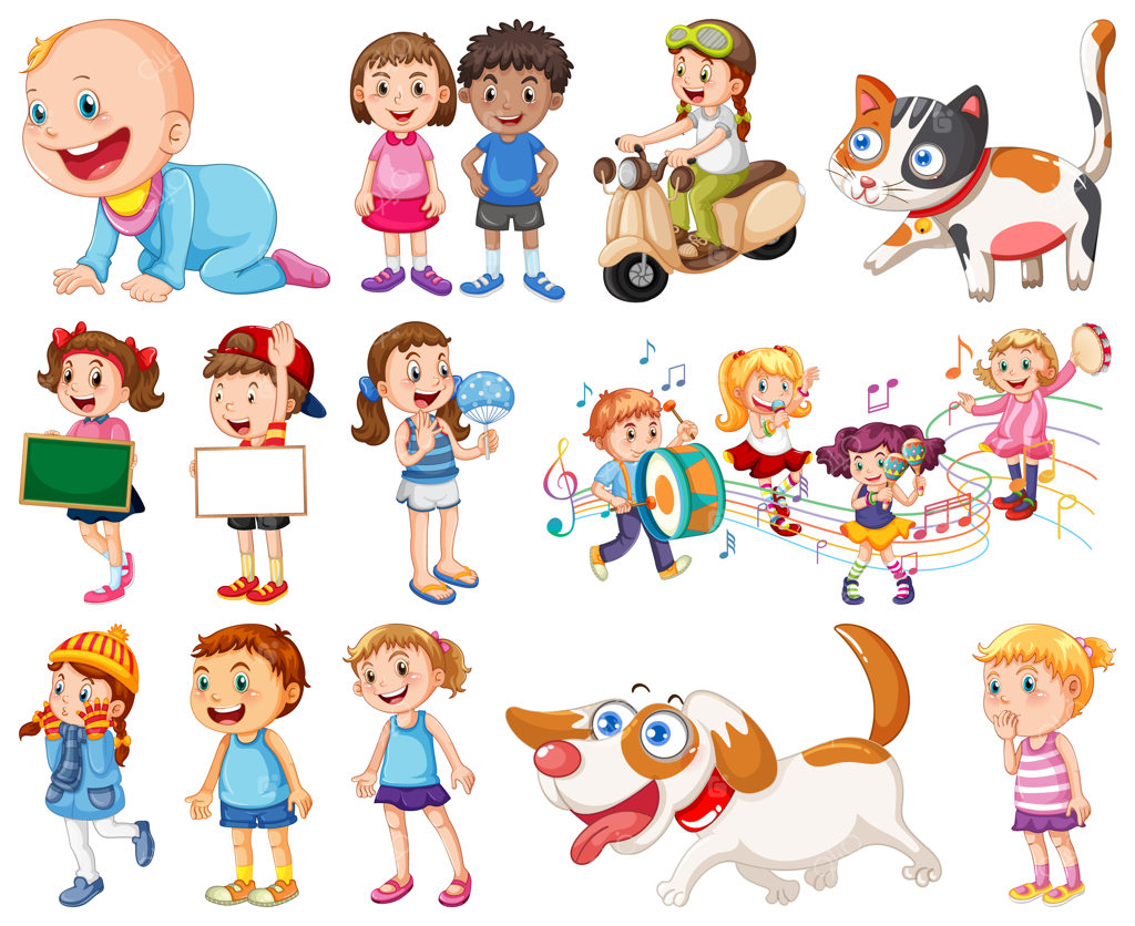 کودکان شاد در حال انجام فعالیت‌های مختلف