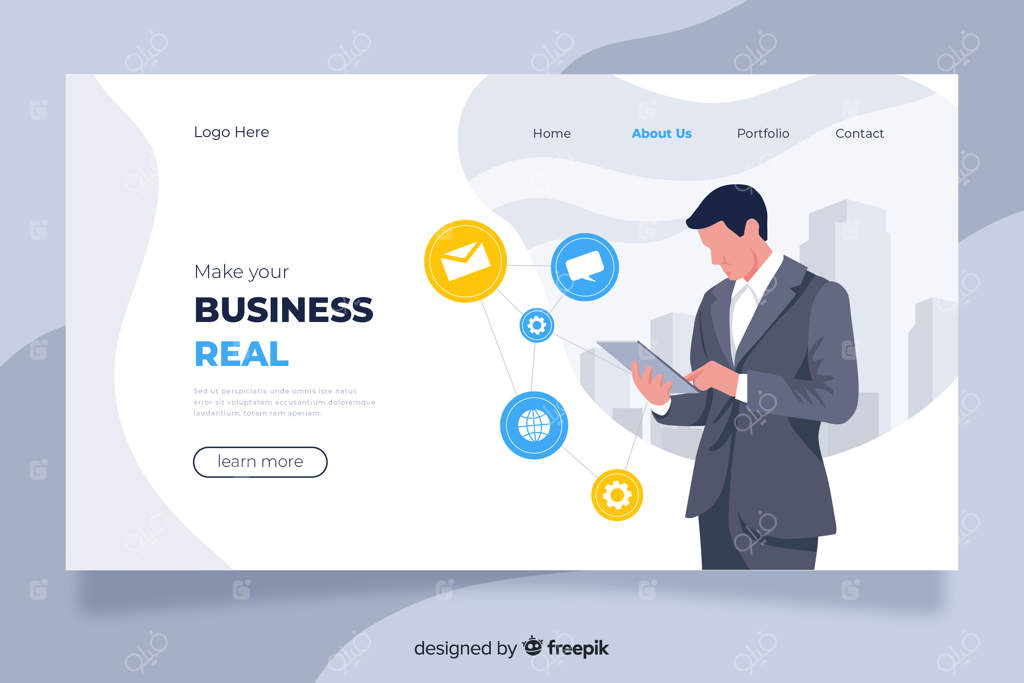 مفهوم صفحه فرود کسب‌وکار