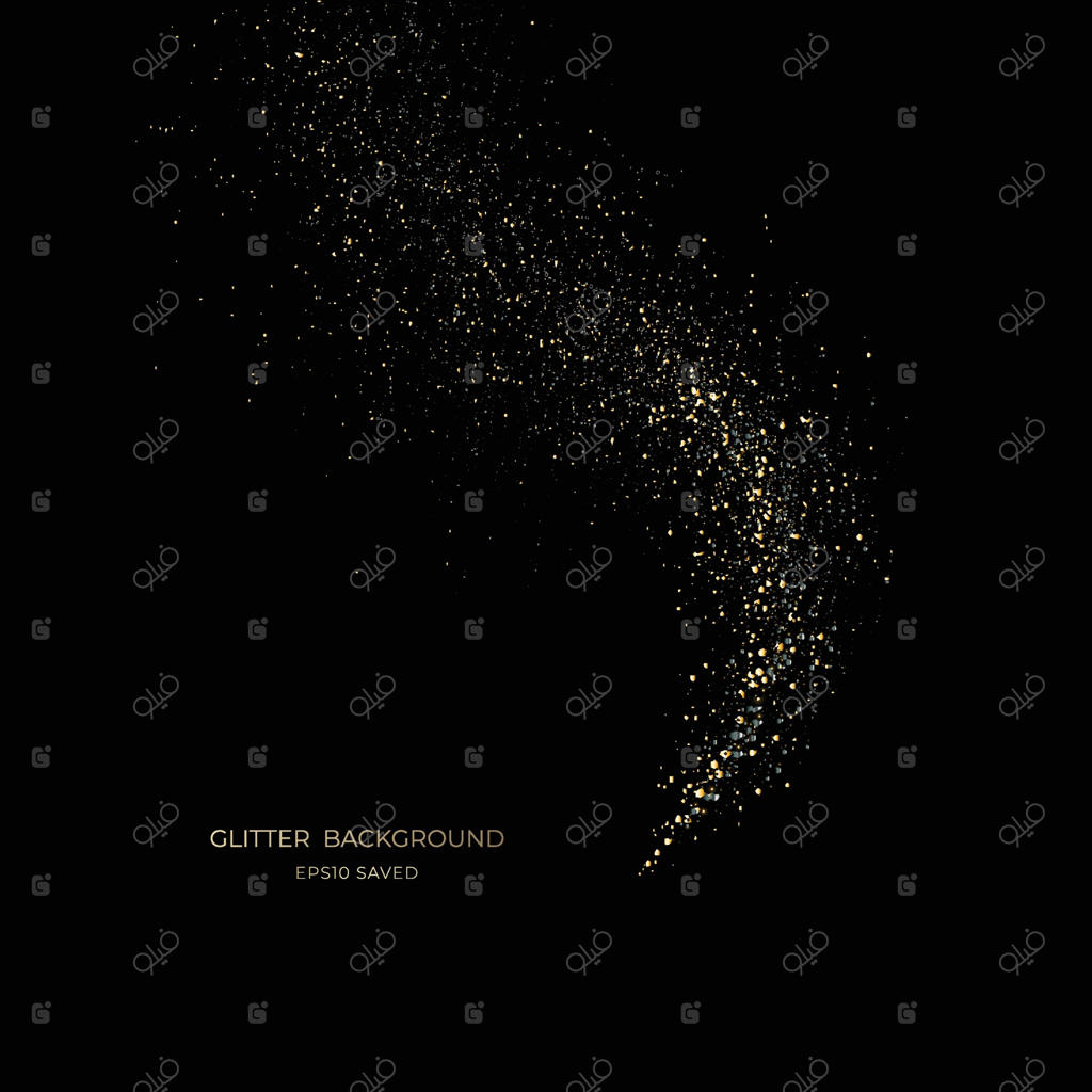 نور غبار طلایی، پس‌زمینه‌ای پرزرق و برق