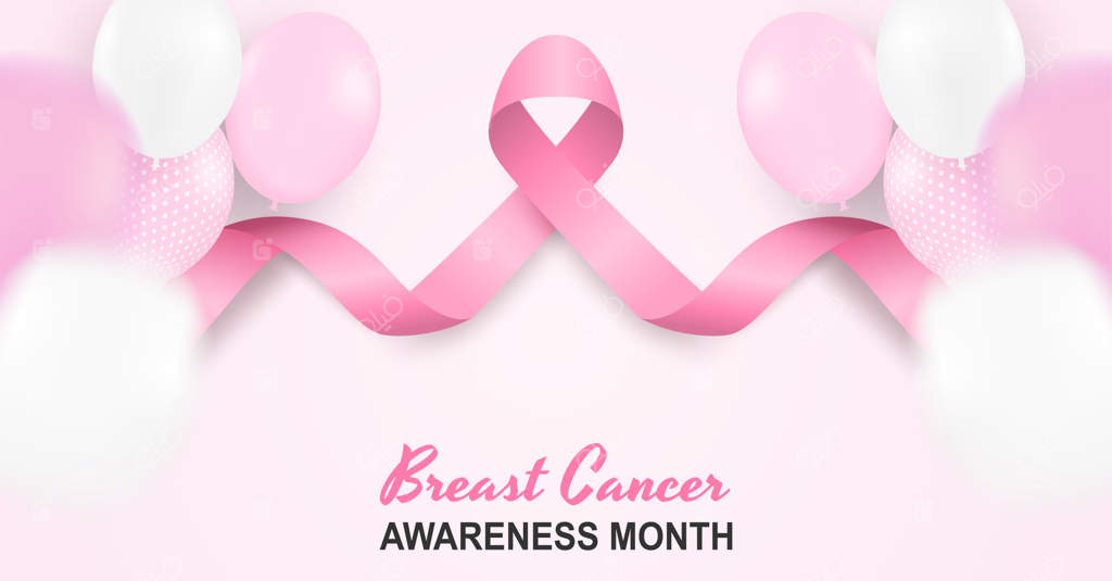 ماه آگاهی از سرطان سینه: طراحی با روبان صورتی و بادکنک‌ها