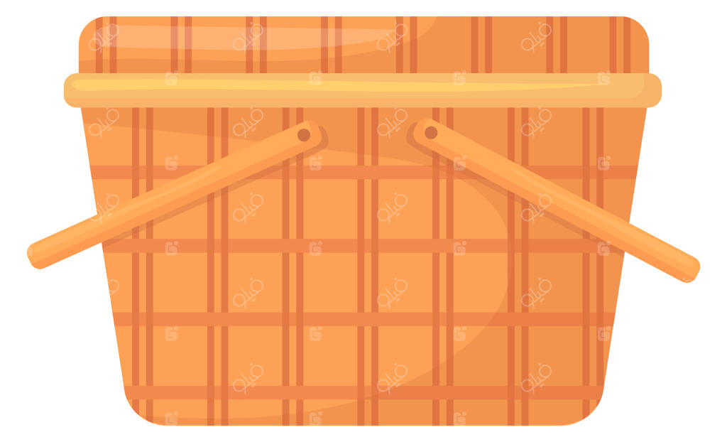 سبد بسته با دو دسته - آیکون تزئینی کارتونی