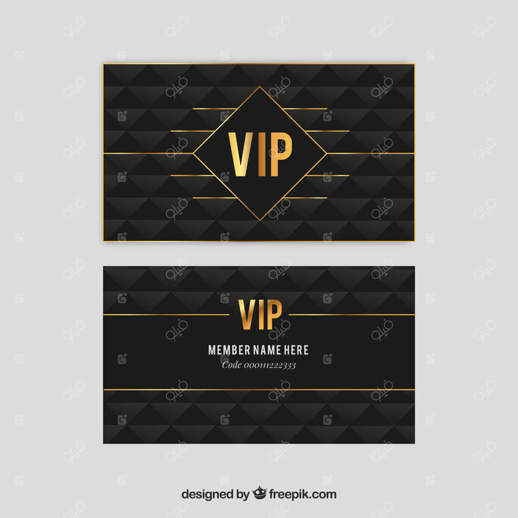 کارت ویژه شیک با طراحی طلایی