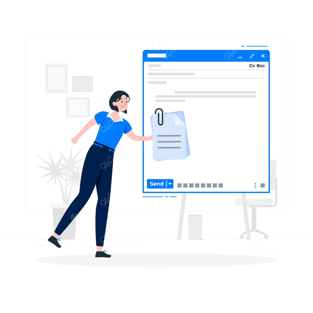 تصویر مفهومی فایل‌های پیوست شده