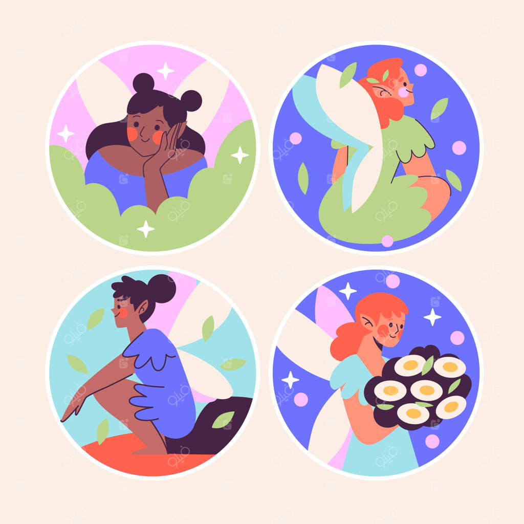 مجموعه برچسب‌های پری ساده‌دل