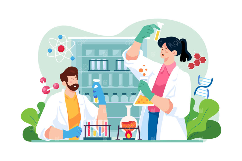 تکنسین آزمایشگاه در حال کار در محیط آزمایشگاه