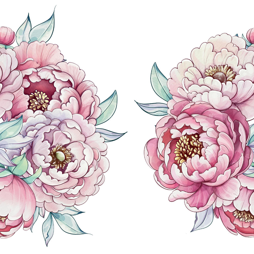 شکوفه‌های رنگارنگ در توازنی بی‌نقص از سایه‌ها در هم می‌پیچند و الگوهای پیچیده و لطافت هنر آبرنگ را به نمایش می‌گذارند.