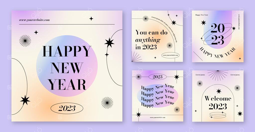 مجموعه پست‌های اینستاگرام جشن سال نو