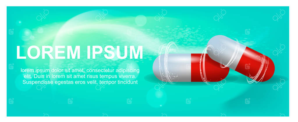 تبلیغ تصویر بنر قرص‌های مسکن