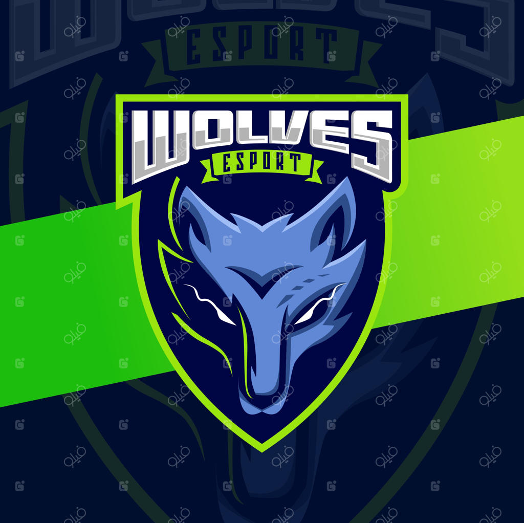 طراحی لوگوی مسکات سر گرگ ای‌اسپورت